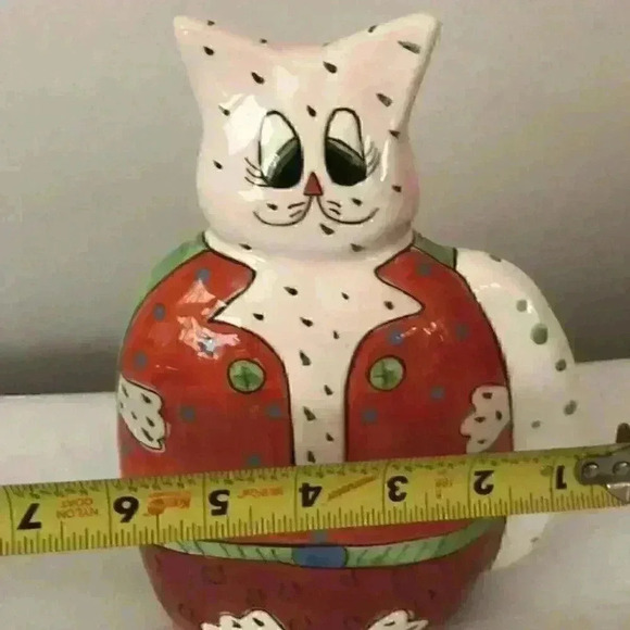 Vtg Ganz Kitty Ceramic Cat Piggy - Picture 5 of 5